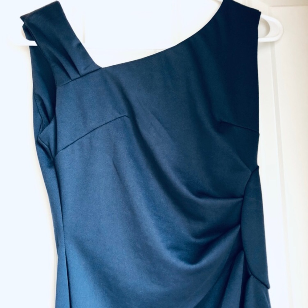 Dark navy blue conservative dress
